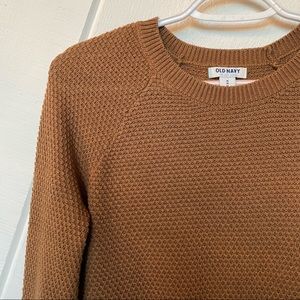 Old Navy Brown Textured Knit Sweater